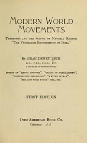 Cover of: Modern world movements ...