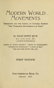 Cover of: Modern world movements ...