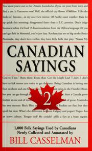 Cover of: Canadian sayings 2: 1,000 folk sayings used by Canadians