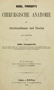 Cover of: Chirurgische Anatomie der Arterienstämme und Fascien