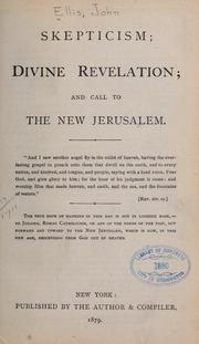 Cover of: Skepticism, divine revelation, and call to the New Jerusalem.