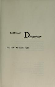 Cover of: Downstream. by Paul Brodeur