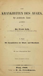 Cover of: Die Krankheiten des Auges: für praktische Ärzte