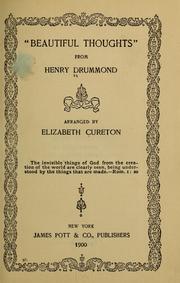 Cover of: "Beautiful thoughts" by Henry Drummond