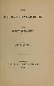 Cover of: The Drummond year book by Henry Drummond