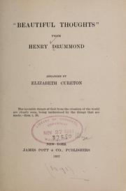 Cover of: "Beautiful thoughts" by Henry Drummond