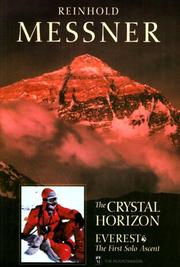 Cover of: The Crystal Horizon by Reinhold Messner