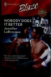 Cover of: Nobody Does It Better by Jennifer LaBrecque