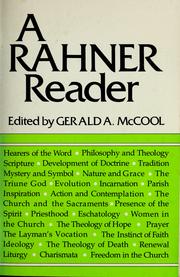Cover of: A Rahner reader