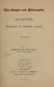 Cover of: The Gospel and philosophy ...