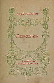 Cover of: Addresses by Henry Drummond