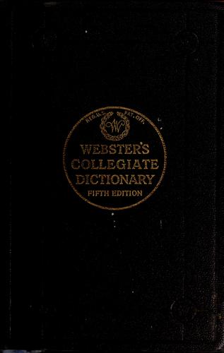 Webster's collegiate dictionary. by 
