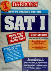 Cover of: Barron's SAT I: how to prepare for the SAT I