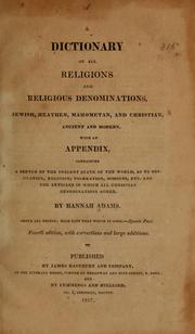 Cover of: A dictionary of all religions and religious denominations