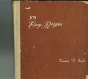 Cover of: 500 easy recipes: a new approach
