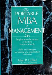 Cover of: The portable MBA in management by Allan R. Cohen