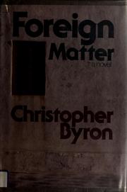 Cover of: Foreign matter