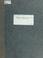 Cover of: Excerpts from records and recollections of the early members together with facts of the present day concerning Emmanuel Memorial Episcopal Church, 1870-1951