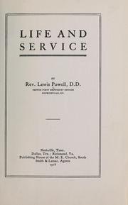 Cover of: Life and service | Lewis Powell