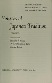 Cover of: Sources of Japanese tradition