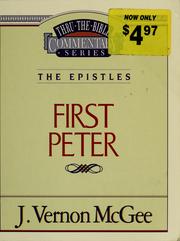 Cover of: First Peter by J. Vernon McGee