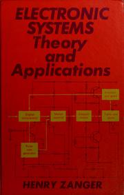 Cover of: Electronic systems: theory and applications