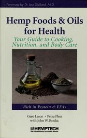 Cover of: Hemp foods & oils for health by Gero Leson