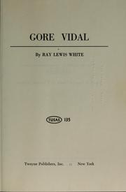 Cover of: Gore Vidal.