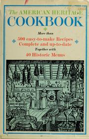 Cover of: The American heritage cookbook
