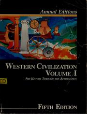 Cover of: Annual Editions Western Civilization: Pre-History Through the Reformation