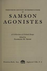 Cover of: Twentieth century interpretations of Samson Agonistes: a collection of critical essays