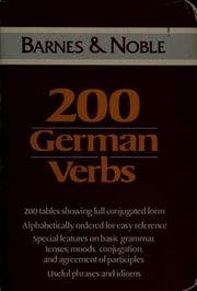 Cover of: 200 German verbs