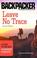 Cover of: Leave no trace