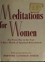 Cover of: Meditations for women