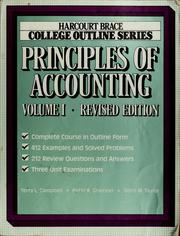 Cover of: Principles of accounting