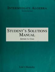 Cover of: Student's solutions manual