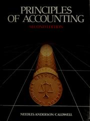 Cover of: Principles of accounting by Belverd E. Needles