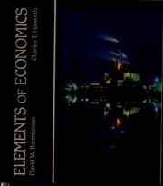 Cover of: Elements of economics by David W. Rasmussen