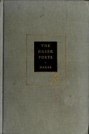 Cover of: The Greek poets. by Hadas, Moses