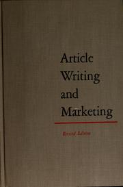 Cover of: Article writing and marketing.