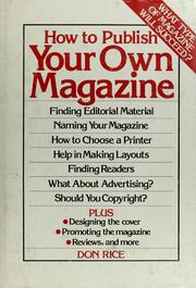 Cover of: How to publish your own magazine