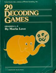 Cover of: 20 Decoding Games, Grades 1-3