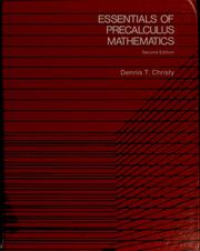Cover of: Essentials of precalculus mathematics