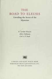 Cover of: The road to Eleusis by R. Gordon Wasson