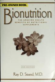 Cover of: Bionutrition: winning the war within