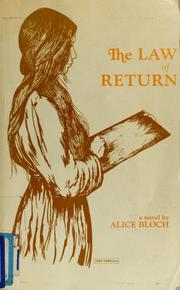 Cover of: The law of return