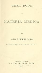 Text book of materia medica by Adolph von Lippe