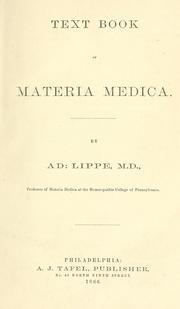 Cover of: Text book of materia medica.