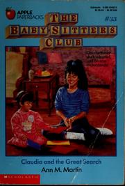Cover of: Claudia and the Great Search (The Baby-Sitters Club #33) by Ann M. Martin