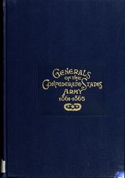 Cover of: Generals Of The Confederate States Army 1861-1865